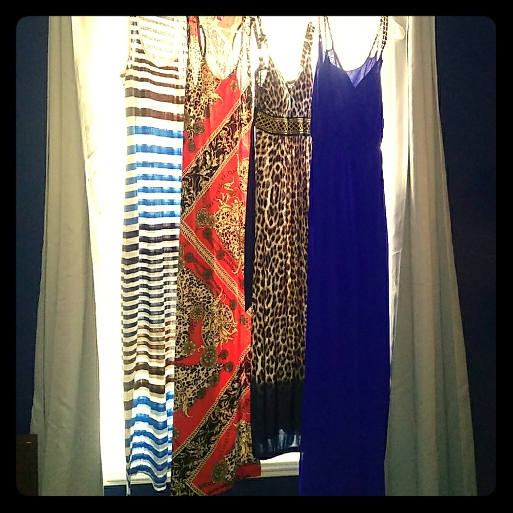 Bundle of maxi dresses and one romper